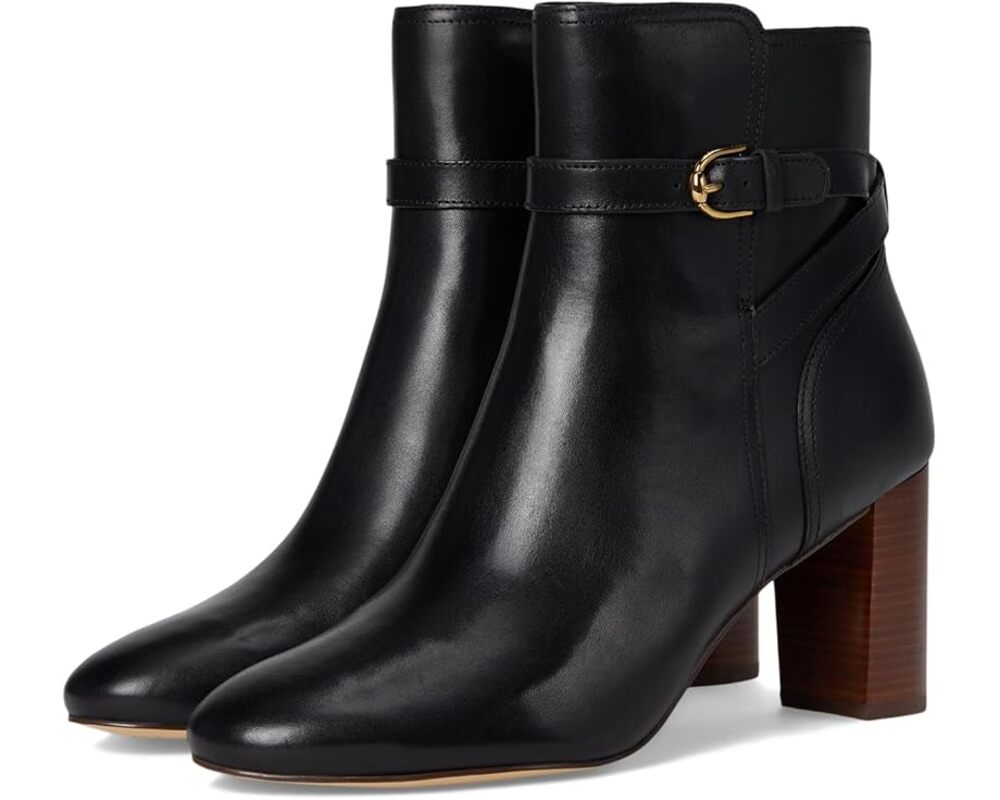 Cole Haan Womens Glendale Jodhpur Heel Ankle Booties Size 9 B Black Leather NIB